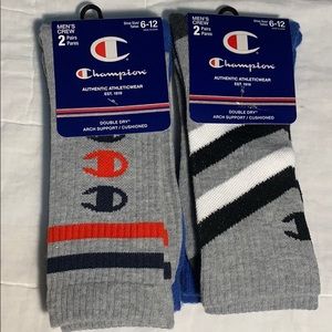 4 Pair Champion Double Dry Socks